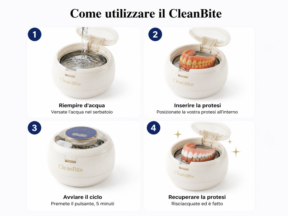 CleanBite Pro – Pulizia Sonica e Sterilizzazione UV